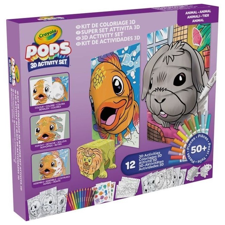 Créatif - CRAYOLA - POPS 3D Color Pops Gift Set - Plus de 12 activités en 3D! Des 6 ans