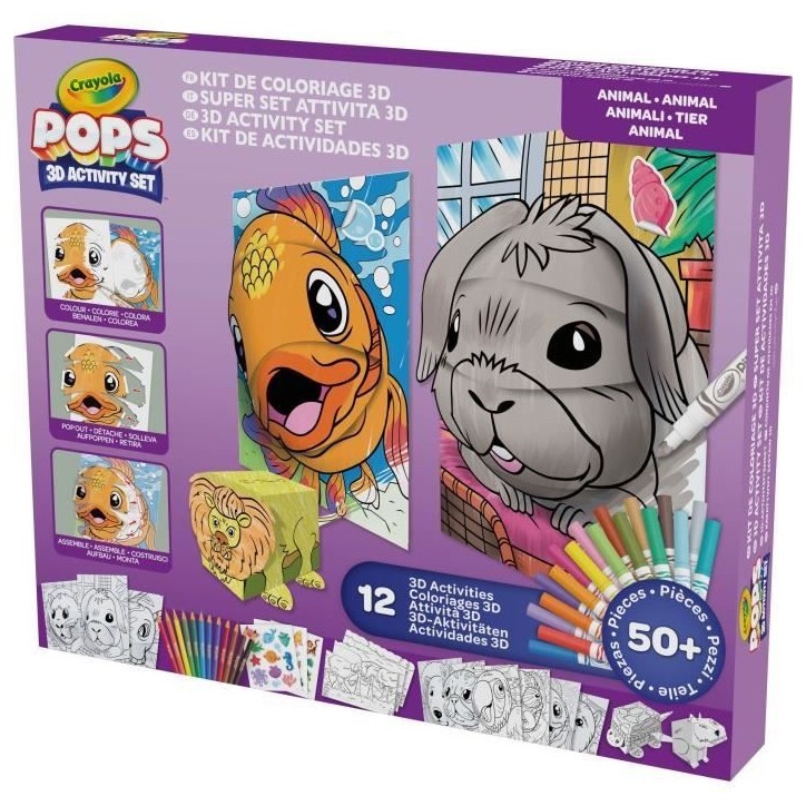 Créatif - CRAYOLA - POPS 3D Color Pops Gift Set - Plus de 12 activités en 3D! Des 6 ans