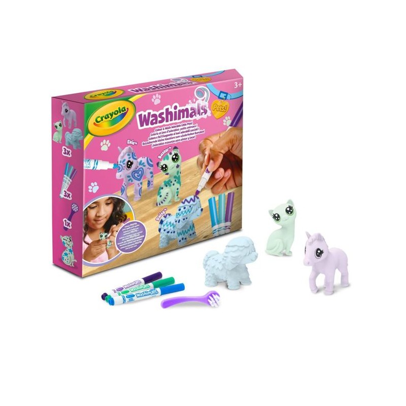 Jeu créatif - Crayola - Washimals - 3 animaux pastel - Pour enfants a Jeu créatif - Crayola - Washimals - 3 animaux pastel - Pour enfants a