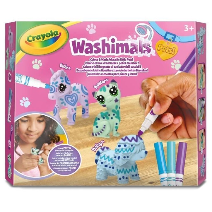 Jeu créatif - Crayola - Washimals - 3 animaux pastel - Pour enfants a partir de 3 ans - Mixte Jeu créatif - Crayola - Washimals - 3 animaux pastel - Pour enfants a partir de 3 ans - Mixte