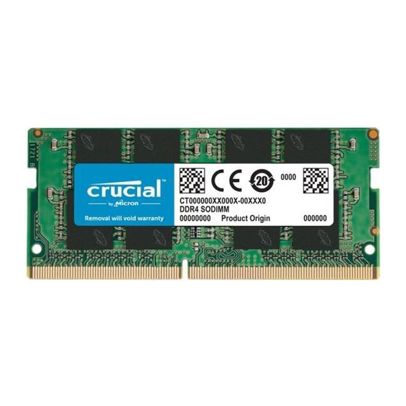 Crucial Mémoire RAM DDR4 - 16GB - 3200 MT/s - CL17 - SODIMM Crucial Mémoire RAM DDR4 - 16GB - 3200 MT/s - CL17 - SODIMM