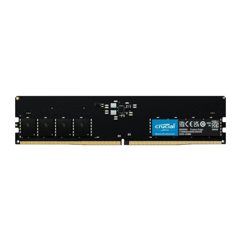 Crucial Mémoire RAM DDR5 - 64GB - 5600 MT/s - CL46 Crucial Mémoire RAM DDR5 - 64GB - 5600 MT/s - CL46