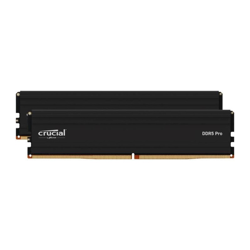 CRUCIAL Mémoire RAM DDR5 PRO - Kit 128GB (2 x 64GO) - 5600 MT/s - CL4 CRUCIAL Mémoire RAM DDR5 PRO - Kit 128GB (2 x 64GO) - 5600 MT/s - CL4