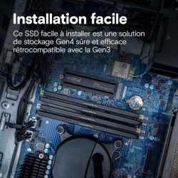 CRUCIAL - P310 - Disque SSD Interne - 1TB - Gen4 - NVMe M.2 - Jusqu'a