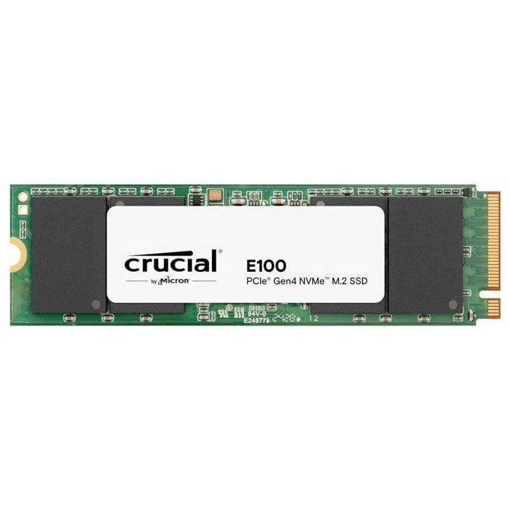 CRUCIAL - Disque SSD - E100 PCIe 4.0 Gen4 2280 NVMe M.2 SSD - 2 To CRUCIAL - Disque SSD - E100 PCIe 4.0 Gen4 2280 NVMe M.2 SSD - 2 To