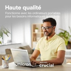 CRUCIAL - Disque SSD - E100 PCIe 4.0 Gen4 2280 NVMe M.2 SSD - 2 To