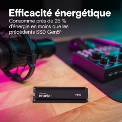CRUCIAL - P510 - SSD interne - 2 To - PCIe Gen4 NVMe M.2 - Avec d