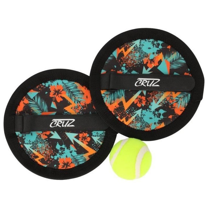 Set de balles d'attrape - CRUZ - Néoprene - Dragonne ajustable - Idéal pour enfants et adultes