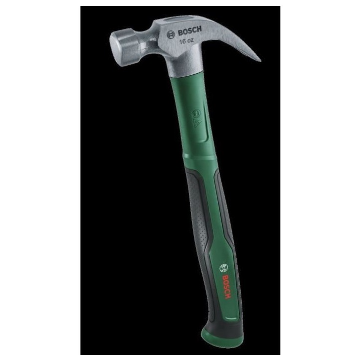 Bosch Marteau arrache-clou 450 g (acier au carbure dur arrache-clou en V manche Softgrip faibles vibrations) Bosch Marteau arrache-clou 450 g (acier au carbure dur arrache-clou en V manche Softgrip faibles vibrations)