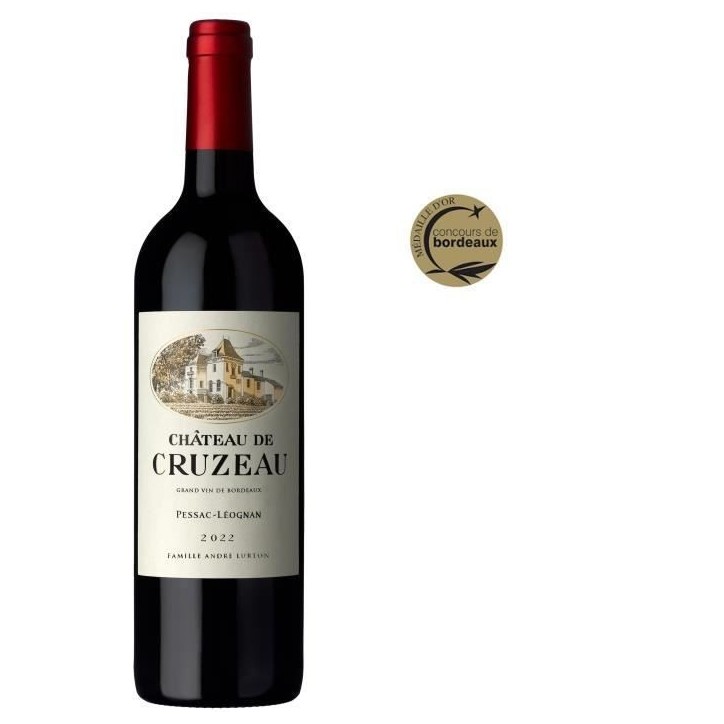Château de Cruzeau 2022 Pessac-Léognan - Vin rouge de Bordeaux