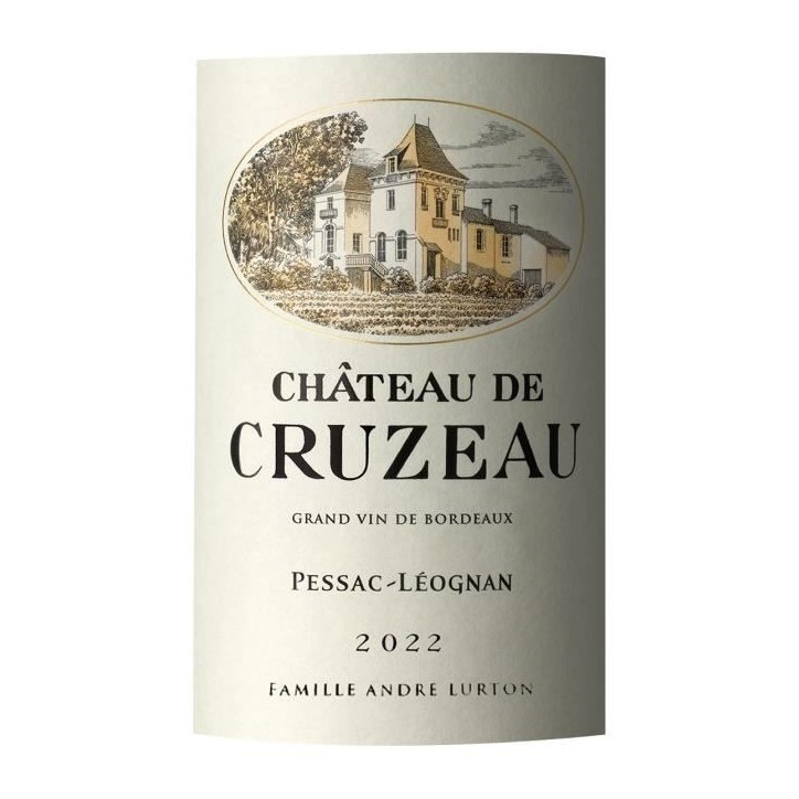 Château de Cruzeau 2022 Pessac-Léognan - Vin rouge de Bordeaux