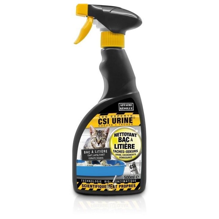 CSI URINE - Nettoyant naturel spécial bac a litiere - Spray 500 ml