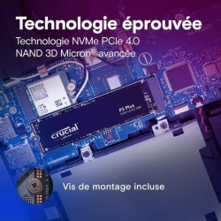Disque dur SSD CRUCIAL P3 Plus 2 To PCIe 4.0 NVMe M.2 2280