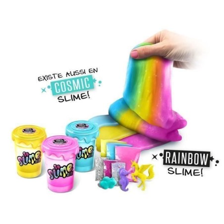 Canal Toys Lot de 3 Slime Shakers Modele aléatoire Cosmic ou Rainbow - Crée tes propres slimes !