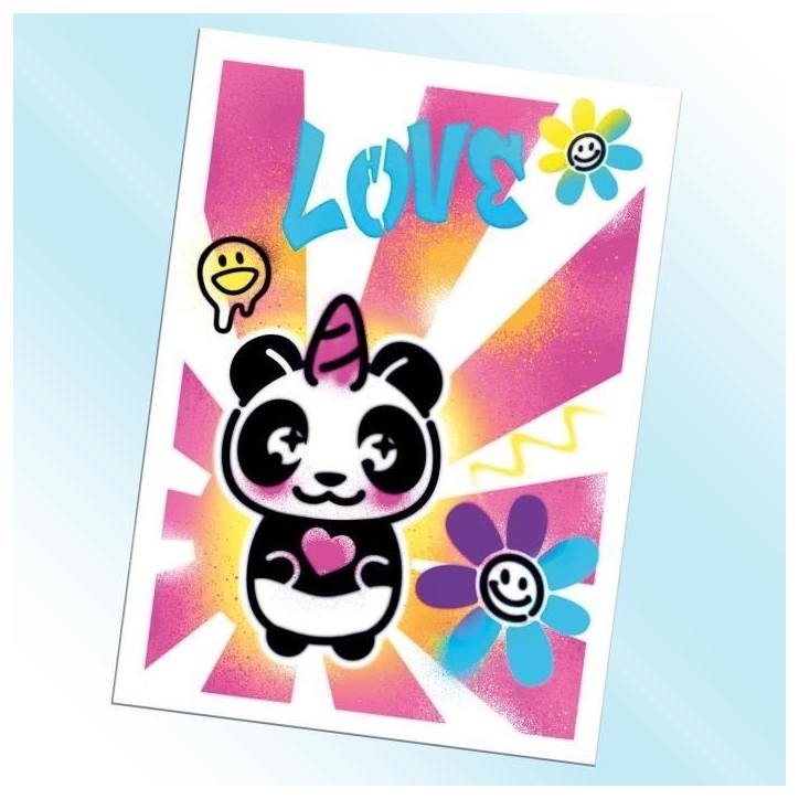Canal Toys - Airbrush Art - Kit de Création de Posters avec spray électronique, pochoirs et feutres - AIR 015 Canal Toys - Airbrush Art - Kit de Création de Posters avec spray électronique, pochoirs et feutres - AIR 015
