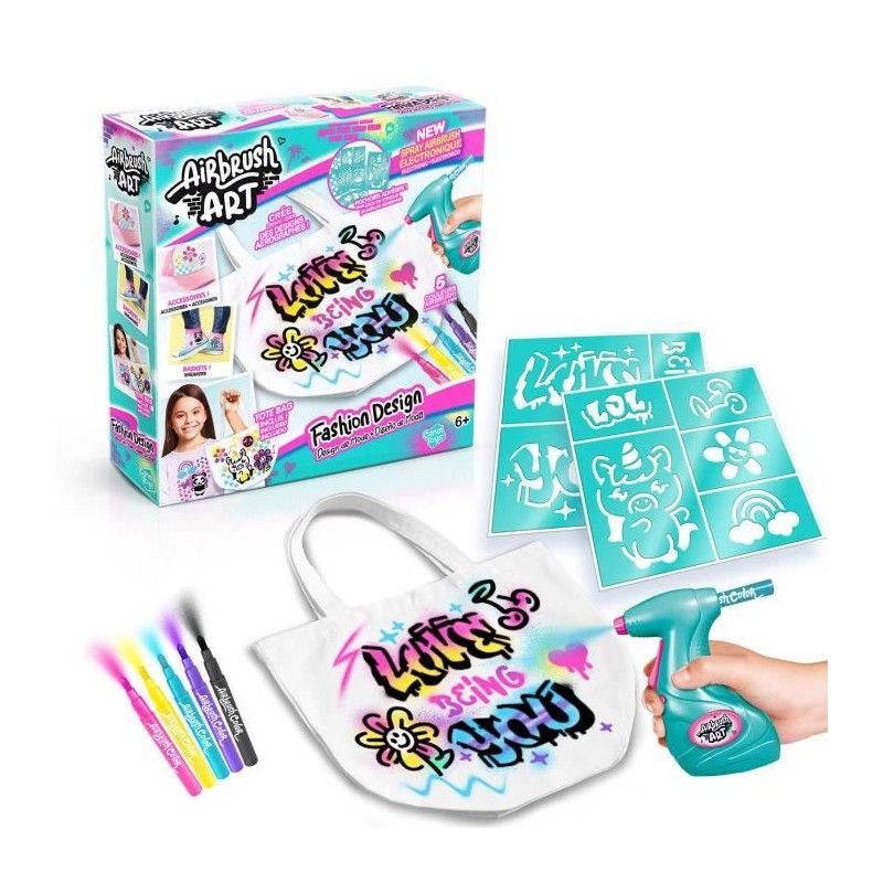 Canal Toys - Airbrush Art - Kit de Fashion Design Kit avec spray élec Canal Toys - Airbrush Art - Kit de Fashion Design Kit avec spray élec