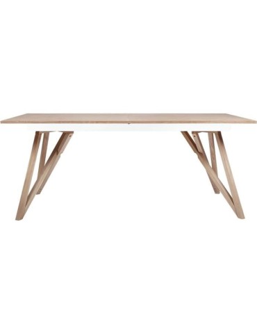 Table a manger extensible - placage frene - style scandinave - Sawyer L180 / 220 x P 90 x H 75