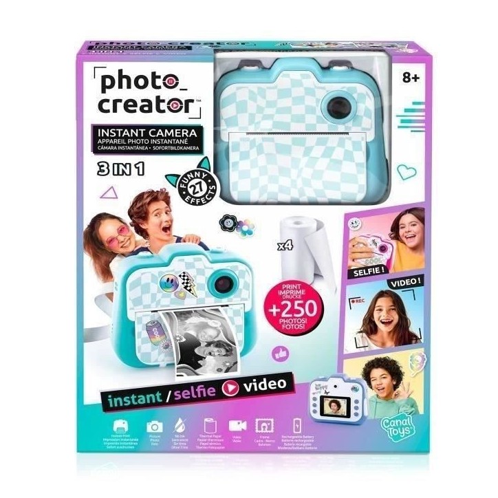 Canal Toys - Creator - Appareil Photo Instantané CLK 001T Turquoise