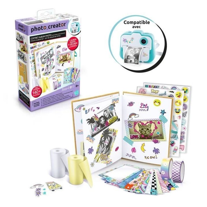 PHOTO CREATOR - Coffret Album Photo pour appareil photo a impression instantanée - Compatible Photo Creator - CLK 007 - Canal T PHOTO CREATOR - Coffret Album Photo pour appareil photo a impression instantanée - Compatible Photo Creator - CLK 007 - Canal T