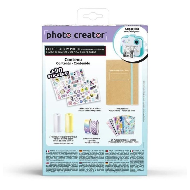 PHOTO CREATOR - Coffret Album Photo pour appareil photo a impression instantanée - Compatible Photo Creator - CLK 007 - Canal T PHOTO CREATOR - Coffret Album Photo pour appareil photo a impression instantanée - Compatible Photo Creator - CLK 007 - Canal T