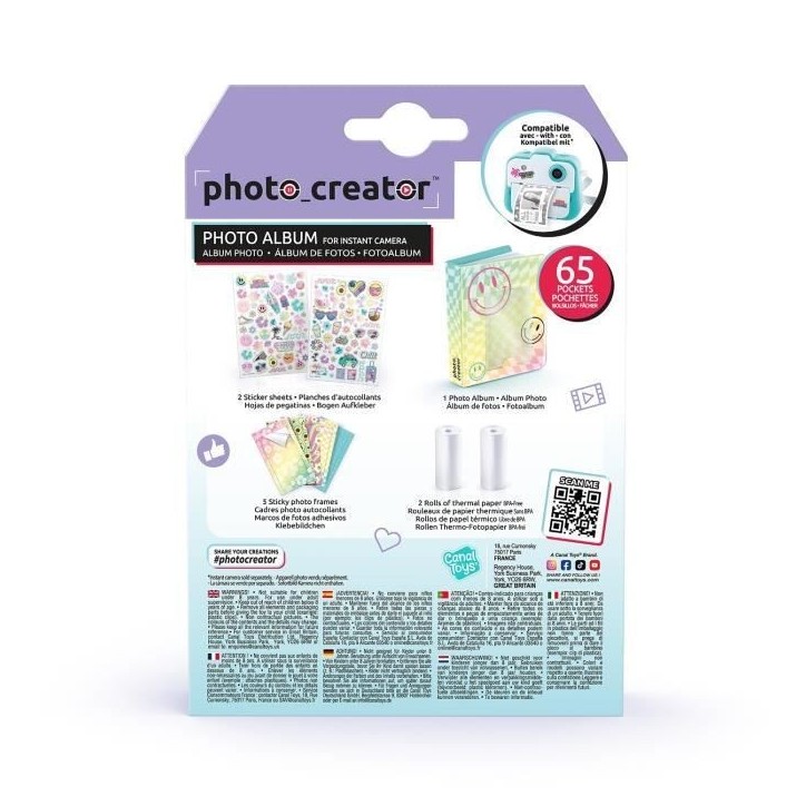 Canal Toys Coffret Album Photo pour appareil photo a impression instantanée -