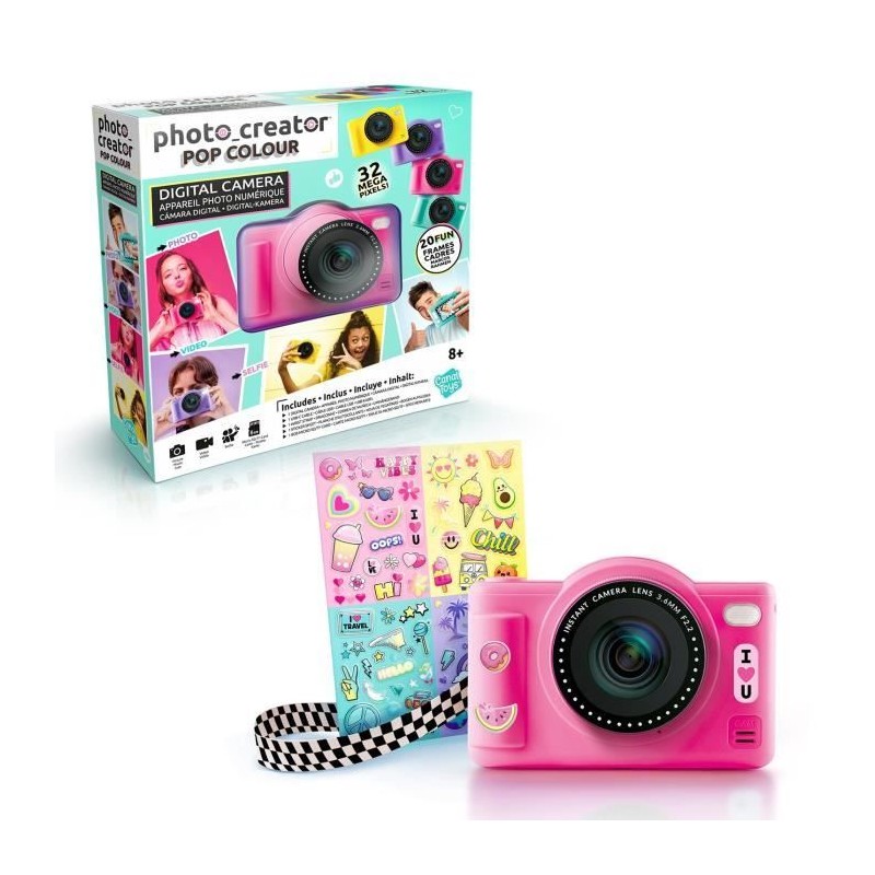 Canal Toys - Photo Creator -Appareil Photo Numérique Pop Couleur Rose Canal Toys - Photo Creator -Appareil Photo Numérique Pop Couleur Rose