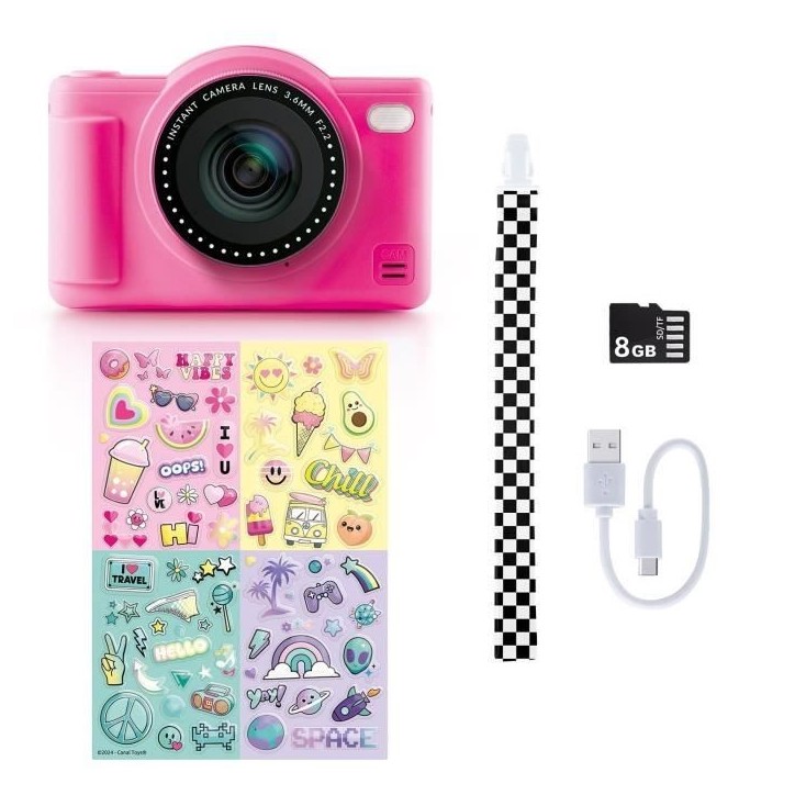 Canal Toys - Photo Creator -Appareil Photo Numérique Pop Couleur Rose- Avec carte SD 8Go incluse - CLK 042 Canal Toys - Photo Creator -Appareil Photo Numérique Pop Couleur Rose- Avec carte SD 8Go incluse - CLK 042