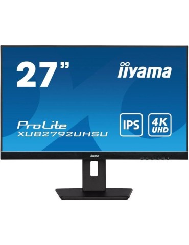 Ecran PC - IIYAMA - XUB2792UHSU-B5 - 27 IPS LED 4K 3840 x 2160 - 4ms - 60Hz - HDMI DP USB-C
