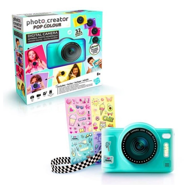 Canal Toys - Photo Creator -Appareil Photo Numérique Pop Couleur Vert- Avec carte SD 8Go incluse - CLK 043 Canal Toys - Photo Creator -Appareil Photo Numérique Pop Couleur Vert- Avec carte SD 8Go incluse - CLK 043
