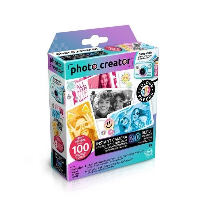 Canal Toys - Creator - Recharge pour Appareil Instantané avec Papier Photo - CLK 051 Canal Toys - Creator - Recharge pour Appareil Instantané avec Papier Photo - CLK 051