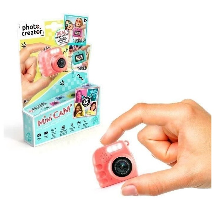 Canal Toys – Photo Creator – Appareil Photo et Vidéo Numérique Mini Cam' – Instant - avec Porte-clé et Carte SD 1Go Inc Canal Toys – Photo Creator – Appareil Photo et Vidéo Numérique Mini Cam' – Instant - avec Porte-clé et Carte SD 1Go Inc