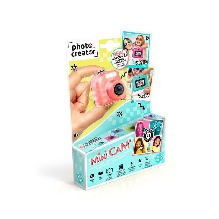 Canal Toys – Photo Creator – Appareil Photo et Vidéo Numérique Mini Cam' – Instant - avec Porte-clé et Carte SD 1Go Inc Canal Toys – Photo Creator – Appareil Photo et Vidéo Numérique Mini Cam' – Instant - avec Porte-clé et Carte SD 1Go Inc