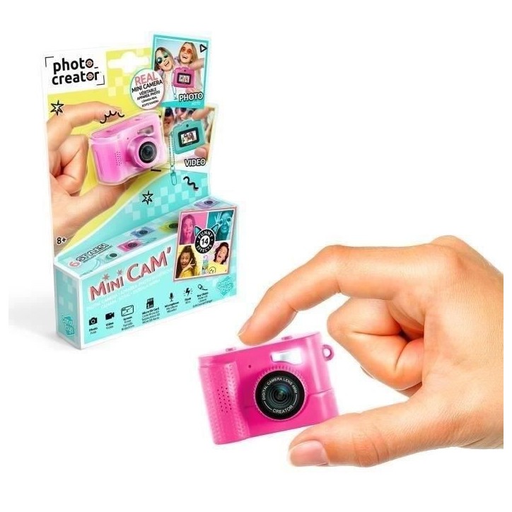 Canal Toys – Photo Creator – Appareil Photo et Vidéo Numérique Mini Cam' – Compact - avec Porte-clé et Carte SD 1Go Inc