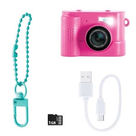 Canal Toys – Photo Creator – Appareil Photo et Vidéo Numérique Mini Cam' – Compact - avec Porte-clé et Carte SD 1Go Inc
