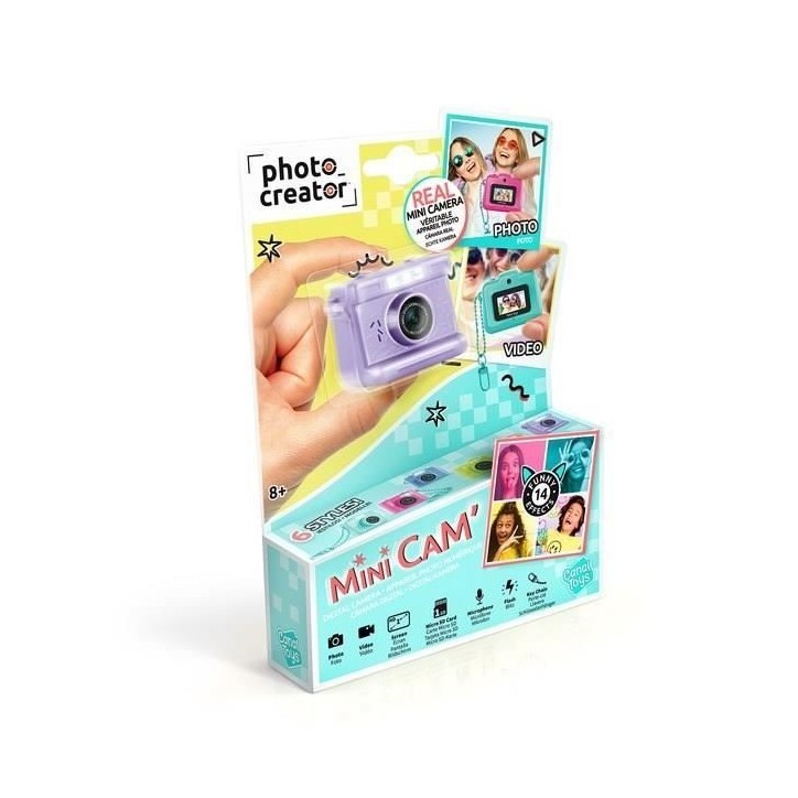Canal Toys – Photo Creator – Appareil Photo et Vidéo Numérique Mini Cam' – Vintage - avec Porte-clé et Carte SD 1Go Inc Canal Toys – Photo Creator – Appareil Photo et Vidéo Numérique Mini Cam' – Vintage - avec Porte-clé et Carte SD 1Go Inc