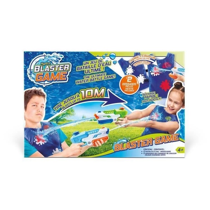 Jeu de Bataille d'Eau CANAL TOYS - Hydro Blaster Game - 2 pistolets + 2 dossards color change