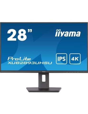 Ecran PC - IIYAMA ProLite XUB2893UHSU-B5 - 28 4K - Dalle IPS - 3ms - 75Hz - HDMI/DisplayPort - Pied réglable