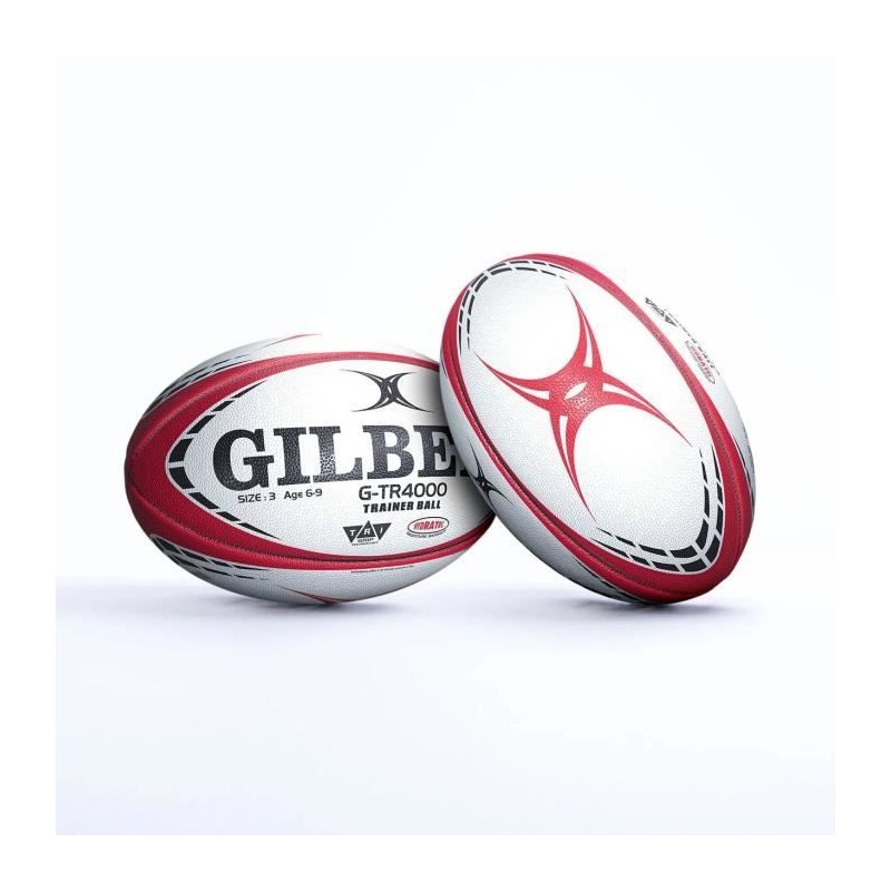 Ballon de rugby d'entrainement - GTR4000 - Rouge - GILBERT - T3 Ballon de rugby d'entrainement - GTR4000 - Rouge - GILBERT - T3