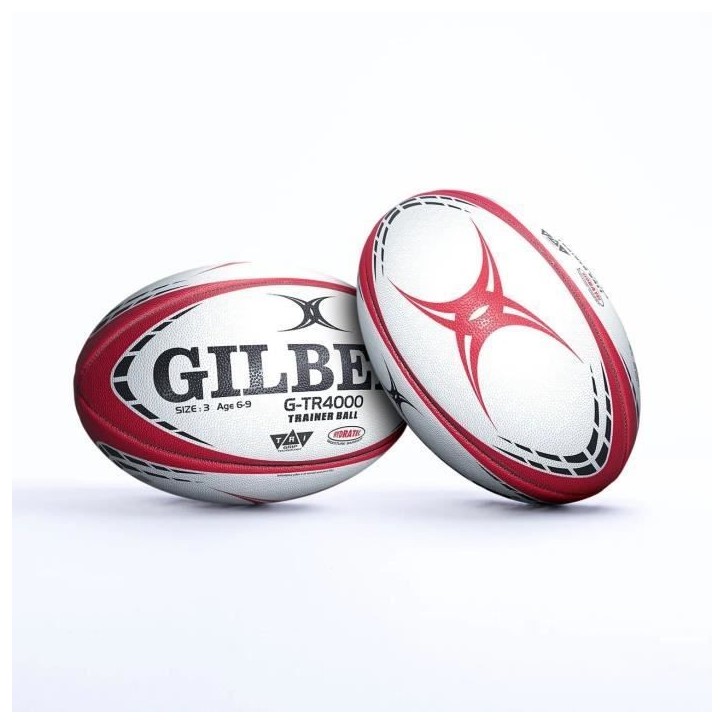 Ballon de rugby d'entrainement - GTR4000 - Rouge - GILBERT - T3