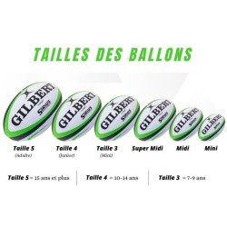 Ballon de rugby d'entrainement - GTR4000 - Rouge - GILBERT - T3