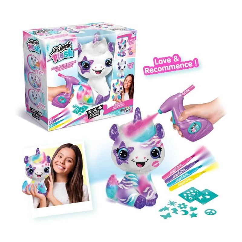 Canal Toys Peluche a personnaliser Licorne - Airbrush électrique avec Canal Toys Peluche a personnaliser Licorne - Airbrush électrique avec