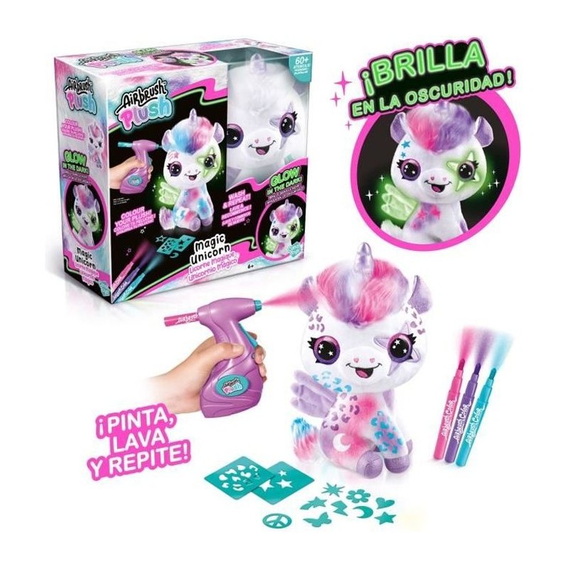 Canal Toys Licorne a Personnaliser Airbrush Plush - Peluche Spray Art Canal Toys Licorne a Personnaliser Airbrush Plush - Peluche Spray Art