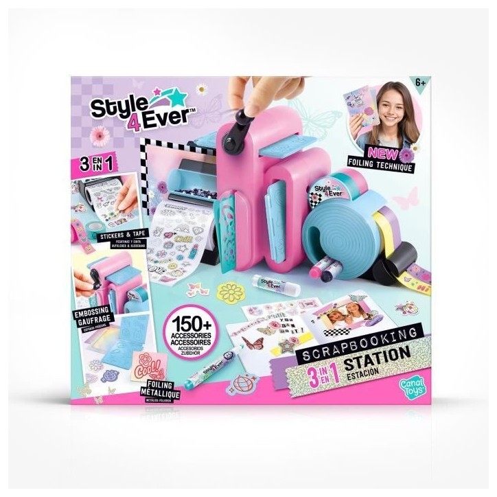 Canal Toys Studio de Scrapbooking 3 en 1 Style 4 Ever - Personnalise Carnets et Déco Canal Toys Studio de Scrapbooking 3 en 1 Style 4 Ever - Personnalise Carnets et Déco
