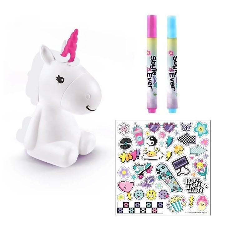 Canal Toys Style 4 Ever - Licorne Y2K DIY Lumineuse a décorer - Edition Collector - Loisirs Créatifs pour Enfant - OFG 293 Canal Toys Style 4 Ever - Licorne Y2K DIY Lumineuse a décorer - Edition Collector - Loisirs Créatifs pour Enfant - OFG 293