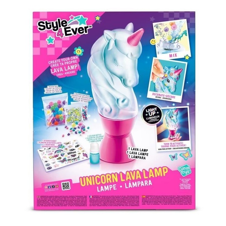 Canal Toys - Style For Ever - Lava Lampe Licorne - OFG 297 Canal Toys - Style For Ever - Lava Lampe Licorne - OFG 297