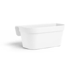 Jardiniere+crochet - GARDEN ID Star - Blanc 50 x 21 cm - Fixation faci