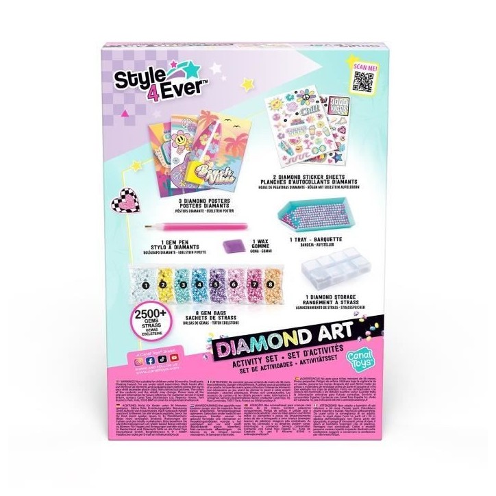 Canal Toys - STYLE 4 EVER - Kit de Diamant'art - Compatible avec le Diamond Art LED case - OFG 321 Canal Toys - STYLE 4 EVER - Kit de Diamant'art - Compatible avec le Diamond Art LED case - OFG 321