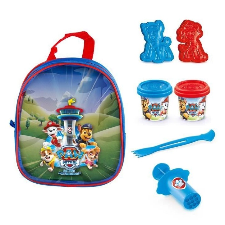 Sac a dos Pat Patrouille garni de pâte a modeler et accessoires - Loisirs Créatifs - Canal Toys