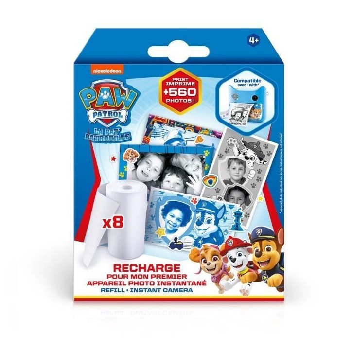 Canal Toys - Recharge Appareil Photo Instantané Pat'Patrouille - photo, selfie, vidéo Canal Toys - Recharge Appareil Photo Instantané Pat'Patrouille - photo, selfie, vidéo