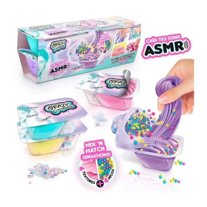 Kit ASMR de 4 textures satisfaisantes CANAL TOYS - Crazy Sensations Kit ASMR de 4 textures satisfaisantes CANAL TOYS - Crazy Sensations